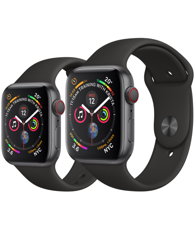 Apple Watch Series 4 以三個簡單指標活動、運動和站立，來展示用家的日常動態。