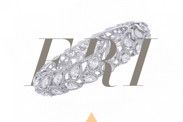 Nirav Modi Paisley Bangle with 40 Pear-shaped Diamonds
