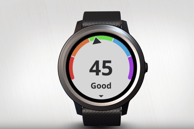 Garmin Vívoactive 3 智能手錶能計算出「壓力指數」，有助用家了解並適時找方式紓壓。