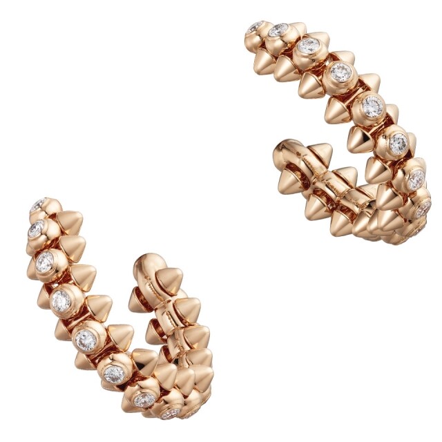 Clash de Cartier 系列 18K 玫瑰金綴鑽石耳環