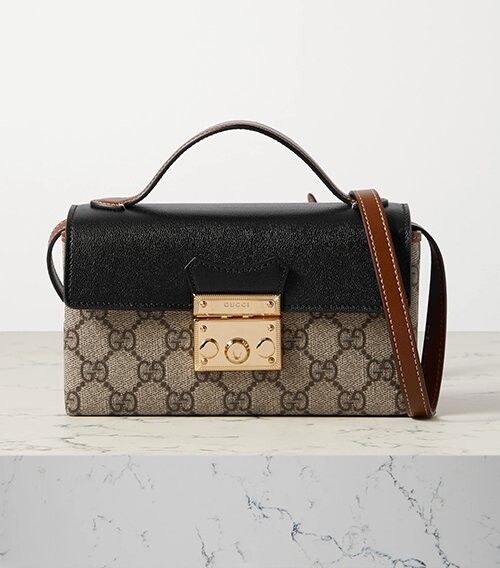 Gucci Padlock帆布配皮革斜孭袋