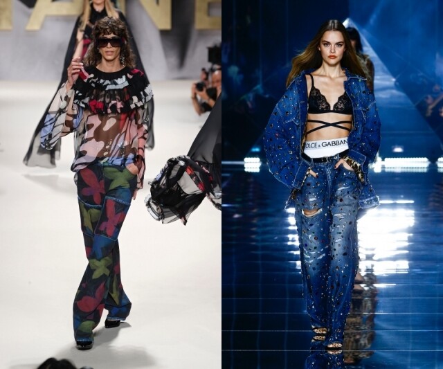 Chanel 和 Dolce & Gabbana 的 Y2K 的復古牛仔