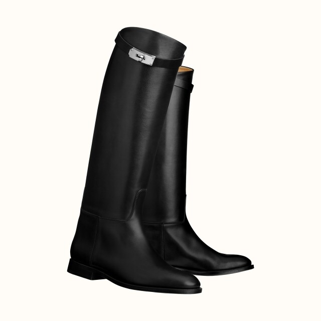 Hermès Jumping Boots 黑色皮革長靴 $19,400
