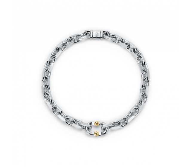 Tiffany & Co Tiffany 1837™ Makers 純銀及 18K 金窄鏈手鏈 $6,550 Tiffany & Co Tiffany 1837™ Makers 純銀及 18K 金窄鏈手鏈 $6,550