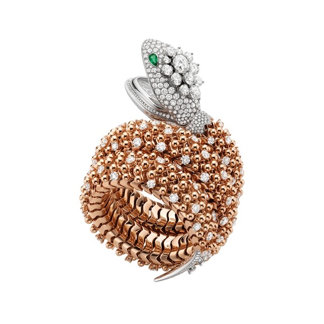 BVLGARI Serpenti Misteriosi Pallini 18K白金蛇頭鑲鑽高級珠寶腕錶 BVLGARI Serpenti Misteriosi Pallini 18K白金蛇頭鑲鑽高級珠寶腕錶