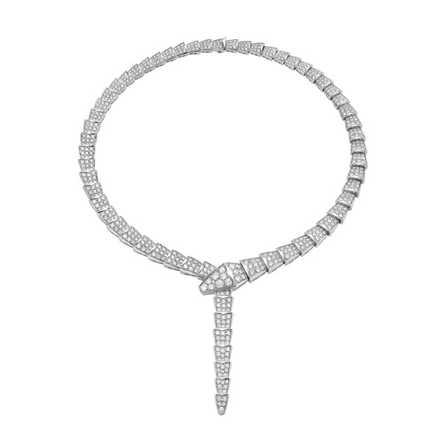 BVLGARI Serpenti 18K 白金全密鑲鑽石高級珠寶頸鏈 BVLGARI Serpenti 18K 白金全密鑲鑽石高級珠寶頸鏈