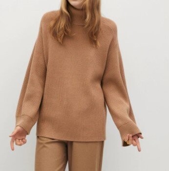 Turtleneck ribbed sweater
