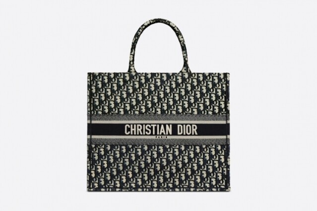 人氣有增無減的品牌新經典 Dior Book Tote 藍色帆布袋