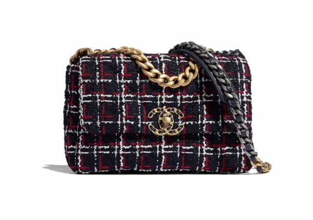 Chanel 19 斜紋軟呢格紋手袋 Chanel 19 斜紋軟呢格紋手袋