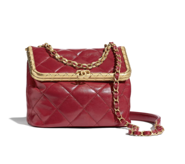 Chanel 大號紅色 Kiss-Lock 扣系列手袋 $39,300