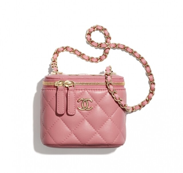 Chanel 粉紅色細號鏈條方形小手袋 $12,800
