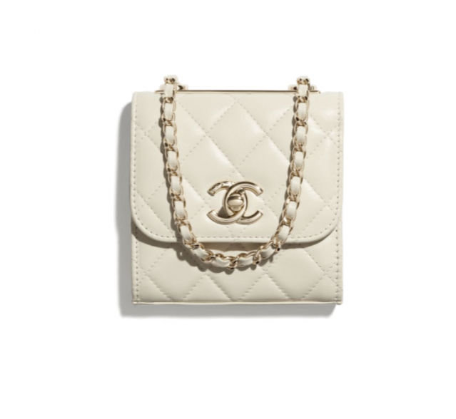 Chanel 白色小羊皮 Wallet on chain 手袋 $13,500