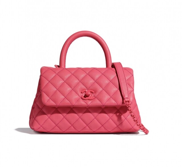Chanel 鮮粉紅色 Top Handle Bag