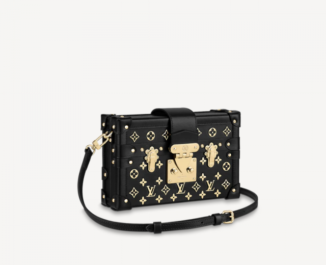Louis Vuitton 黑色圖案 Petite Malle 系列手袋