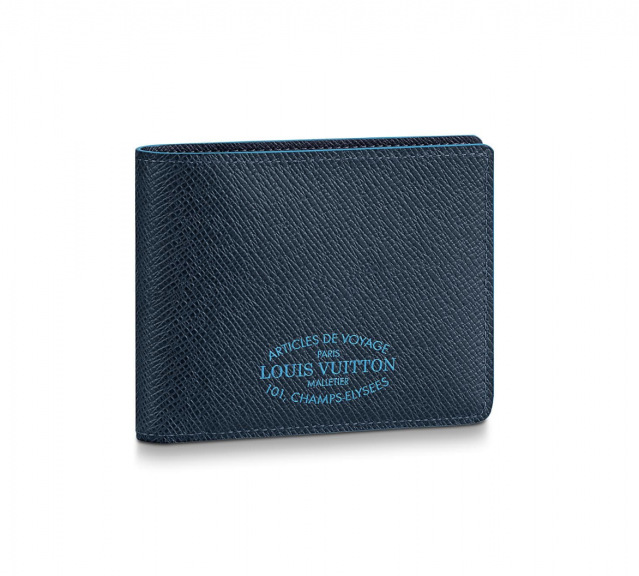 男士皮具：銀包 Louis Vuitton 藍色銀包 $5,800