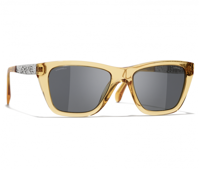 Chanel 黃色框太陽眼鏡