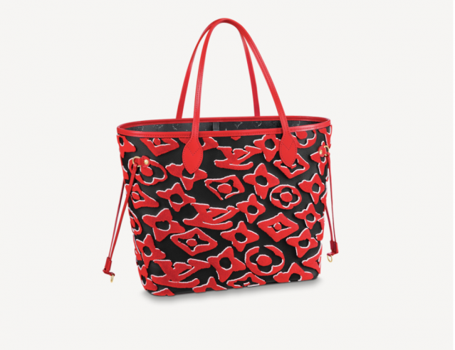 Louis Vuitton x Urs Fischer Neverfull 黑色拼紅色手袋 $21,100