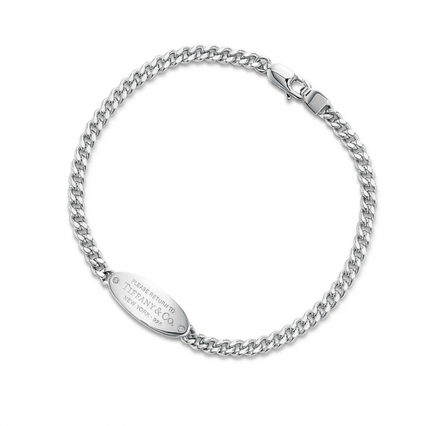 Tiffany & Co. 純銀鑲鑽石橢圓形 I.D. 手鏈 Tiffany & Co. 純銀鑲鑽石橢圓形 I.D. 手鏈