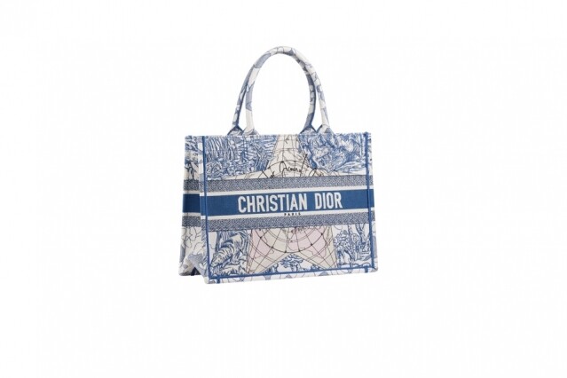 Dior “Around the World” 刺繡圖案 Small Book Tote。$24,000 Dior “Around the World” 刺繡圖案 Small Book Tote。$24,000