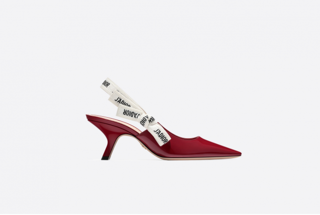 Dior J’Adior 深紅色漆面小牛皮高跟鞋