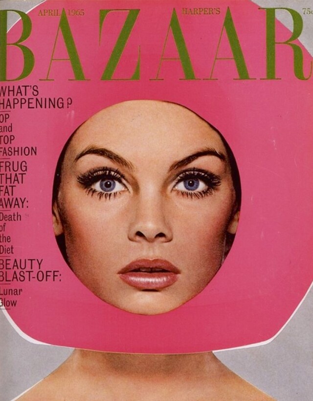 Richard Avedon 與名模 Jean Shrimpton 於 60 年代為 BAZAAR 拍下不少經典，當中就有以 Space age 為題的 1965 年 4 月號封面。