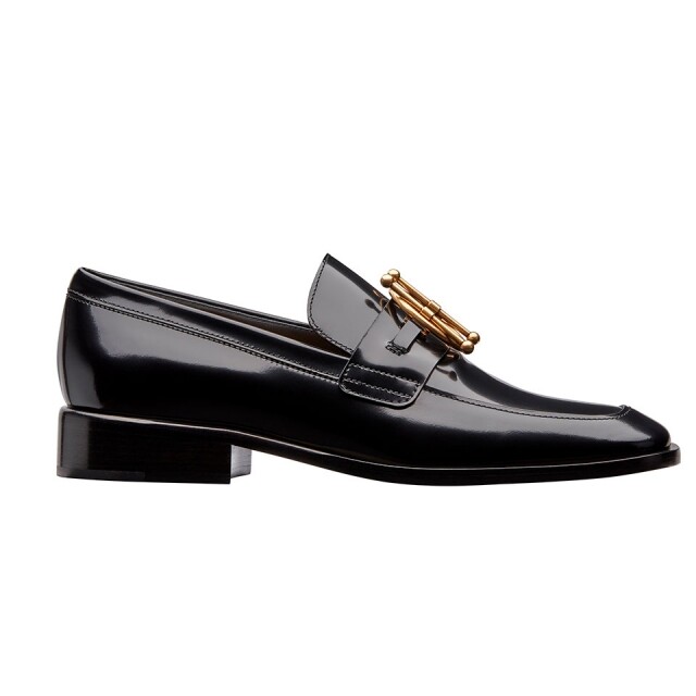 Dior 黑色漆皮 loafer 平底鞋 Dior 黑色漆皮 loafer 平底鞋