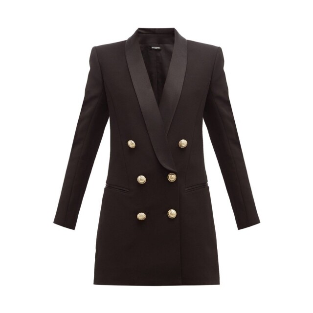 Balmain 黑色孖襟西裝褸連身裙 Balmain 黑色孖襟西裝褸連身裙