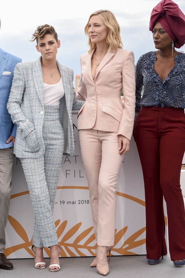 Kristen Stewart 和 Cate Blanchett 均以西裝出席 2018 年康城影展的活動