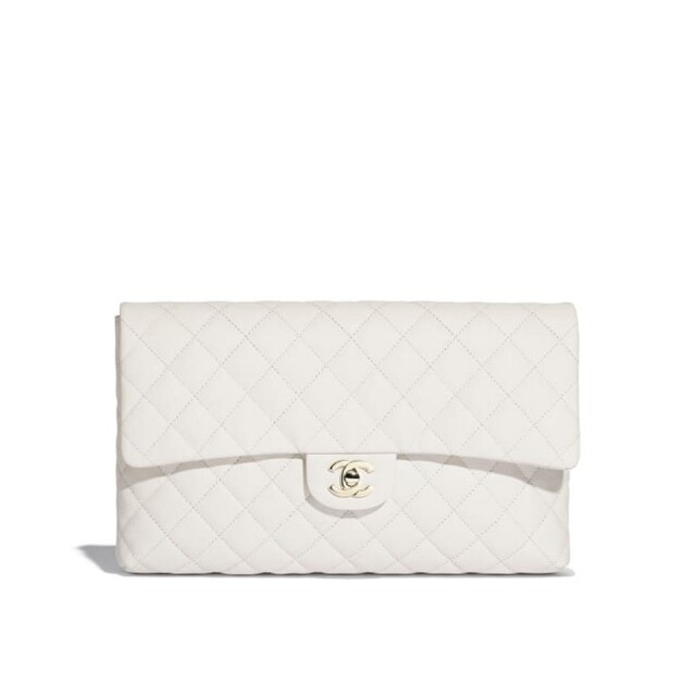 2019 Chanel 手袋推薦 6：Chanel 白色菱格 Clutch