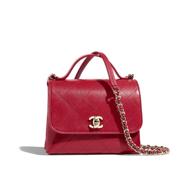 2019 Chanel 手袋推薦 7：Chanel 紅色間紋手袋