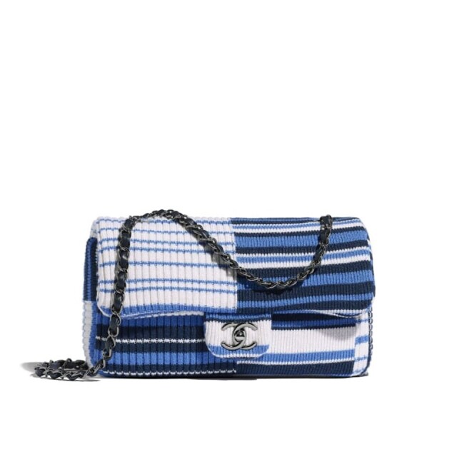 2019 Chanel 手袋推薦 9: Chanel Flap bag 藍白間條手袋