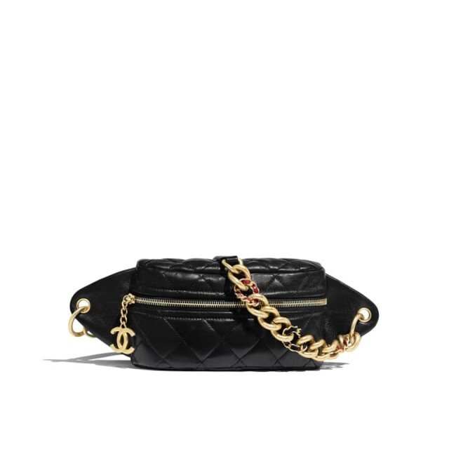 2019 Chanel 手袋推薦 13: Chanel 黑色綴金飾腰包