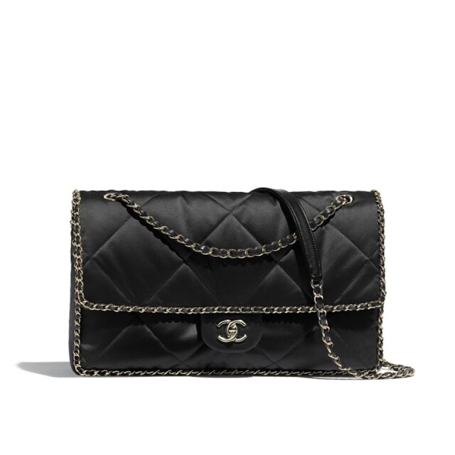 2019 Chanel 手袋推薦 20: Chanel Flap Bag 黑色綴鎖鏈手袋