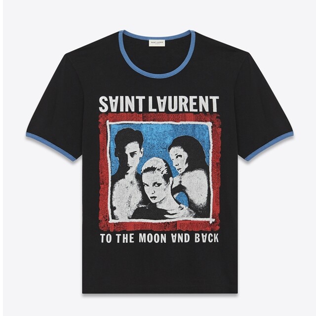 Saint Laurent 黑色圖案 T-shirt