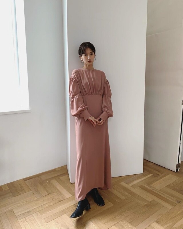 日系連身裙推介藕粉色 日系連身裙推介藕粉色