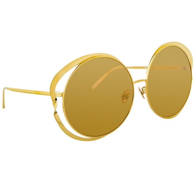 Linda Farrow 香檳金色太陽眼鏡 ( Puyi Optical)