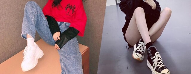 Jennie、宣美、泫雅等韓國女星都愛穿厚底鞋，示範一秒顯高顯長腿穿搭！