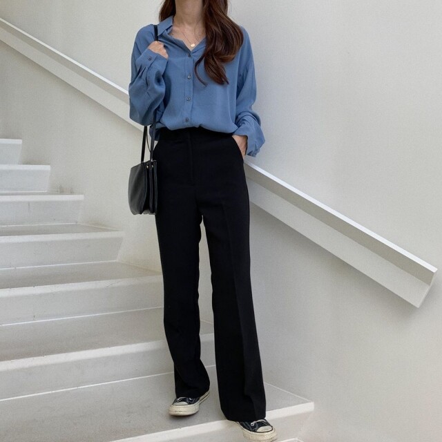 韓國女生的「經典藍」穿搭示範！原來這種藍色都可以穿得時尚又優雅