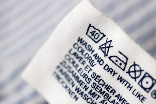 洗衣標籤通常會分為 Washing 家庭洗潔符號、Bleaching 漂白符號、Ironing 平燙、Dry Cleaning 乾洗及 Drying 烘乾5 大分類。
