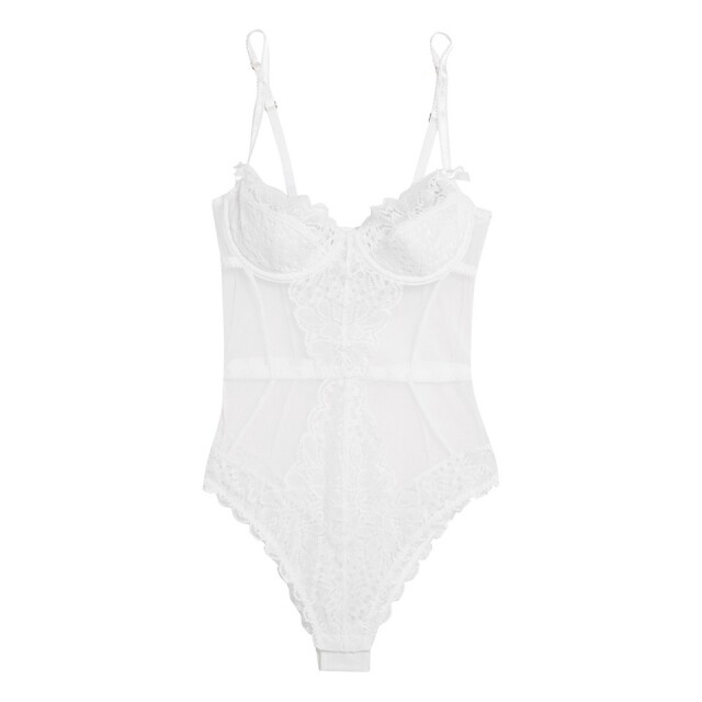 L'Agent by Agent Provocateur Reia Lace And Tulle Bodysuit $1,410