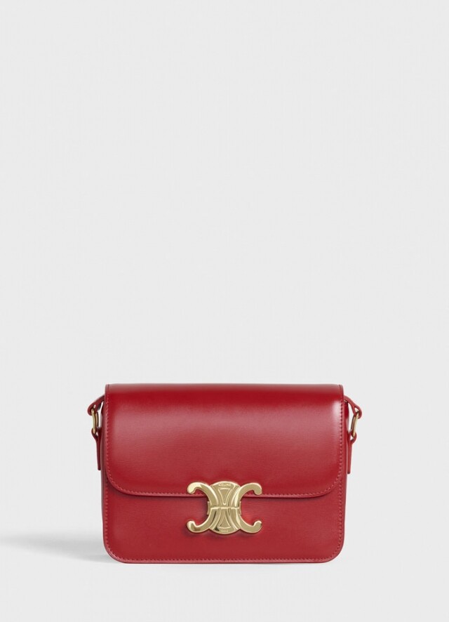 Celine 紅色 Triomphe 系列手袋