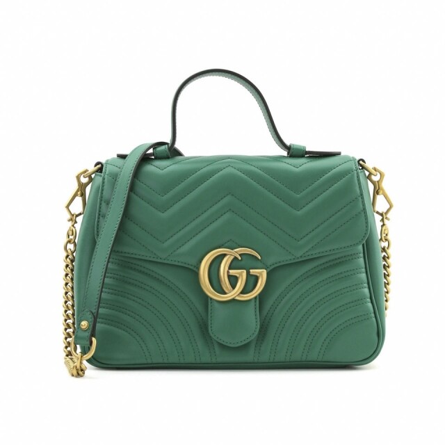 Gucci Marmont 綠色皮革手袋 $6,450 (原價:$21,500)