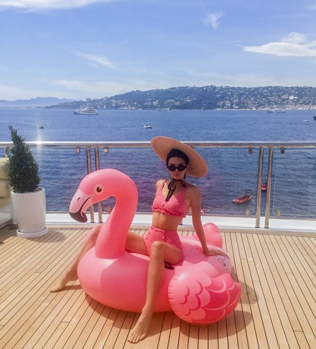 Kendall Pink Ruffle Bikini Lisa Marie Fernandez