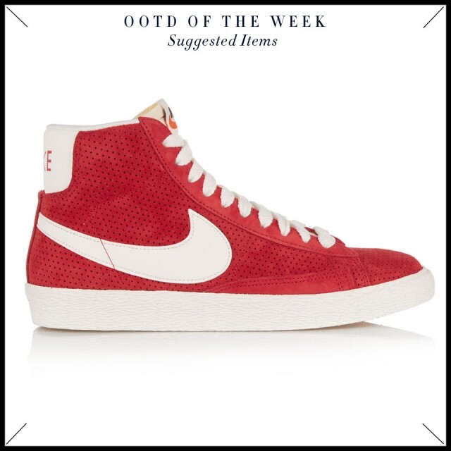 Nike紅色高筒波鞋