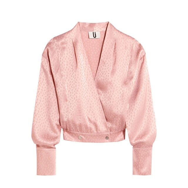 Topshop Unique Silk-jacquard wrap blouse $1,165