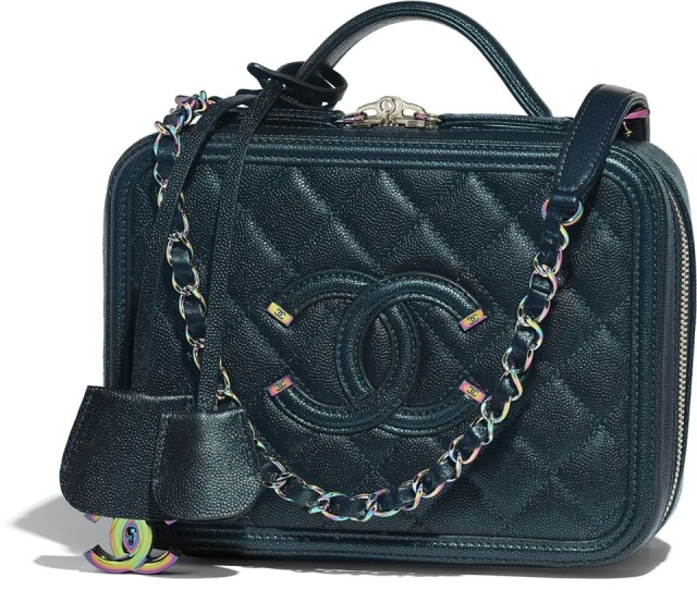 Chanel Vanity Case 深綠色羊皮手袋 $38,900