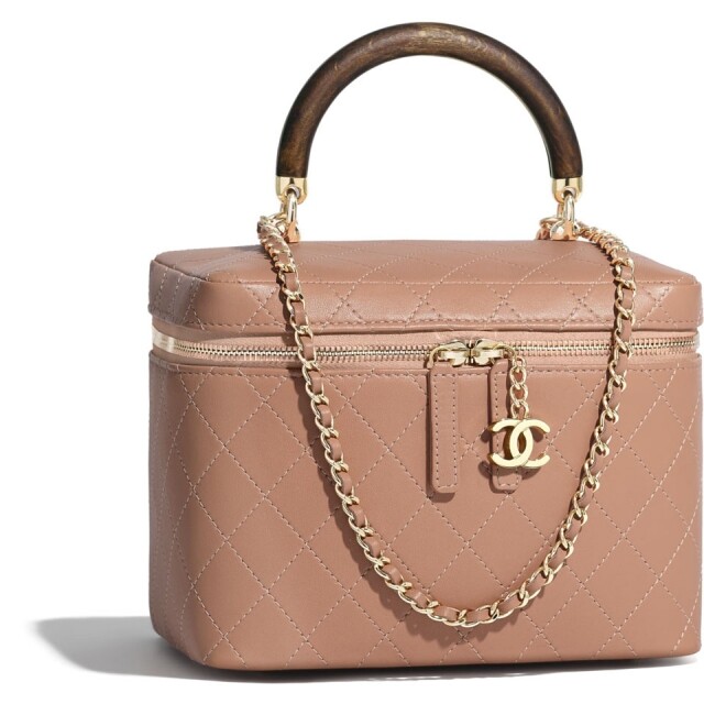 Chanel Vanity Case 淺棕色羊皮手袋 $34,400