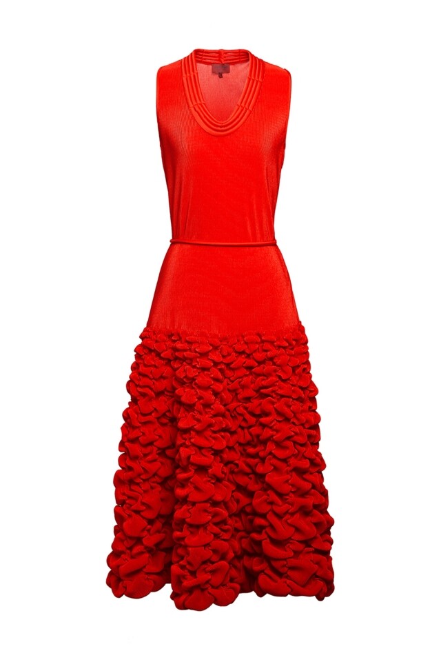Giorgio Armani 2021 新年系列皺摺壓花連身裙