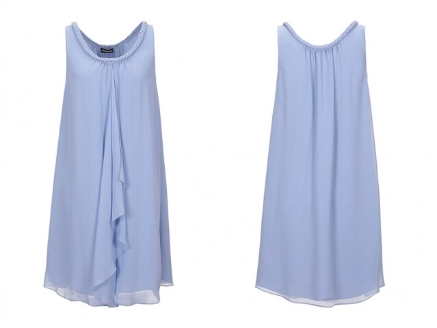 Emporio Armani粉藍色及膝連身裙