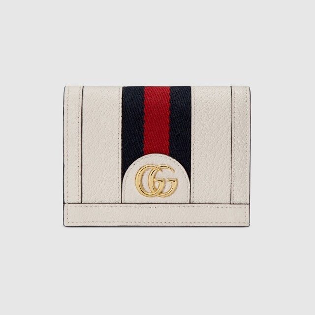 Gucci 白皮 Ophidia 卡片皮革銀包 $3,900